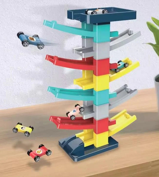 DIY Multilevel Racetrack Glider on Building Block Toys